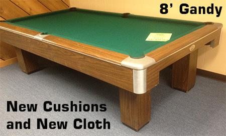 used 8' Gandy pool table